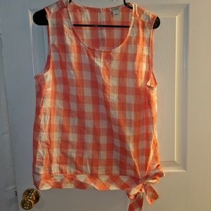 Gingham JCrew tank